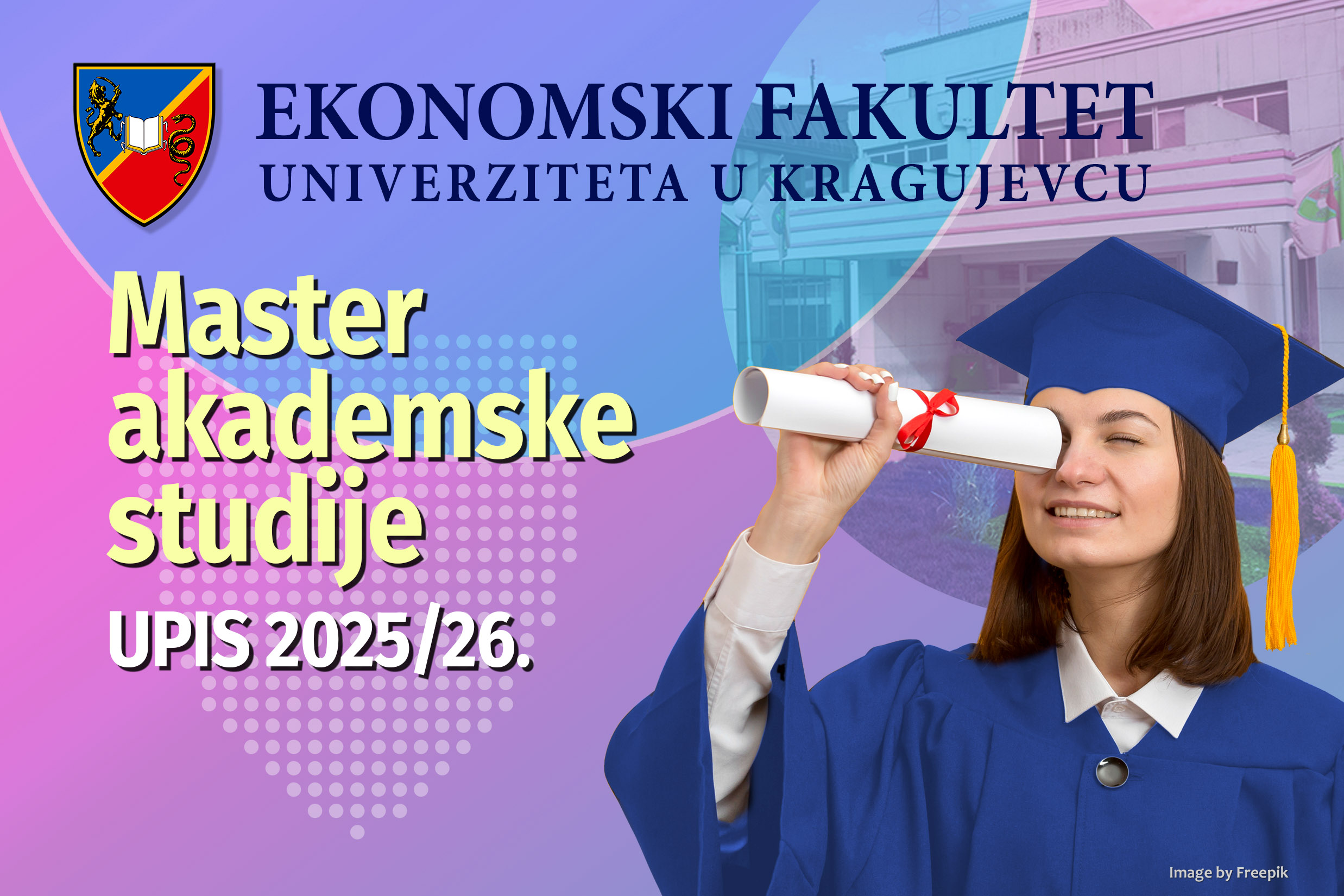 Прелиминарне ранг листе за упис на Мастер академске студије 2025/26. II конкурсни продужени рок 